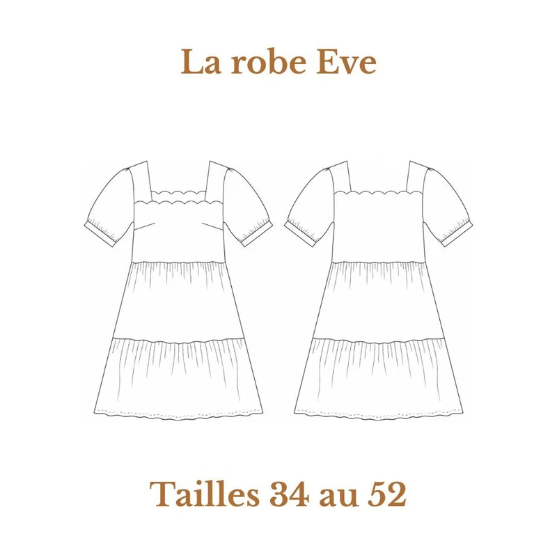 PATRON DE COUTURE PDF | Robe Eve | Cha’Coud | FRANÇAIS UNIQUEMENT