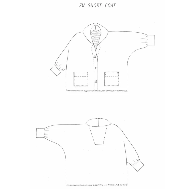 PATRON DE COUTURE PDF | Manteau ZW | Birgitta Helmersson | FORMAT A4 UNIQUEMENT