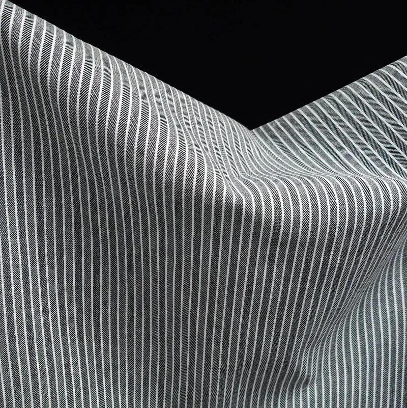 Chevron à rayures tailleur | Twill de coton extensible
