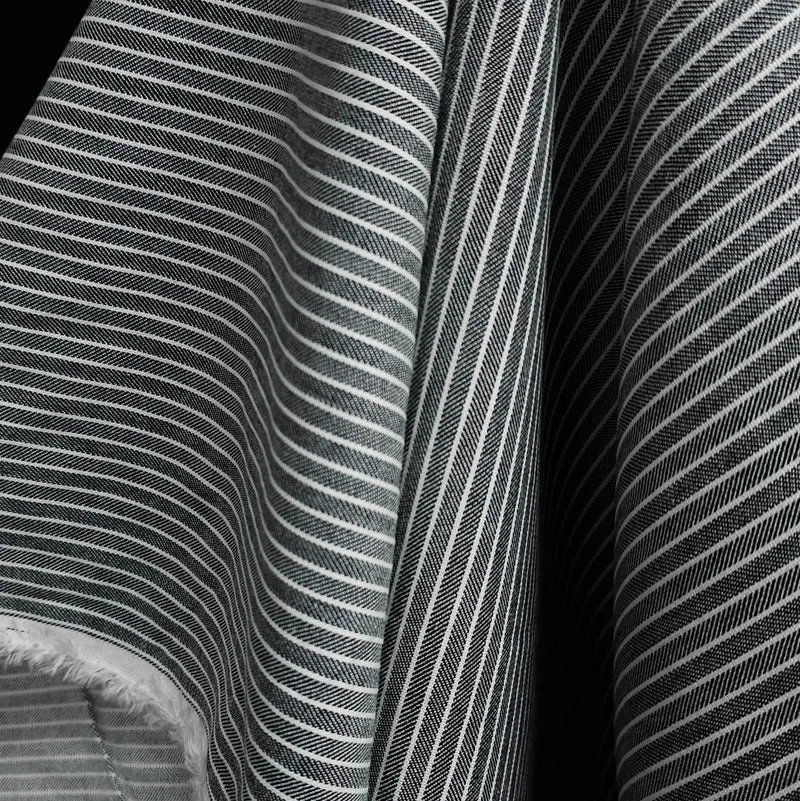 Chevron à rayures tailleur | Twill de coton extensible
