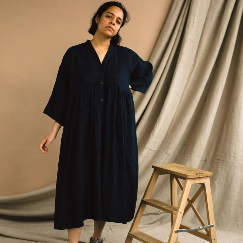 PATRON DE COUTURE PDF | Robe froncée zéro déchet | Birgitta Helmersson | A4 SEULEMENT