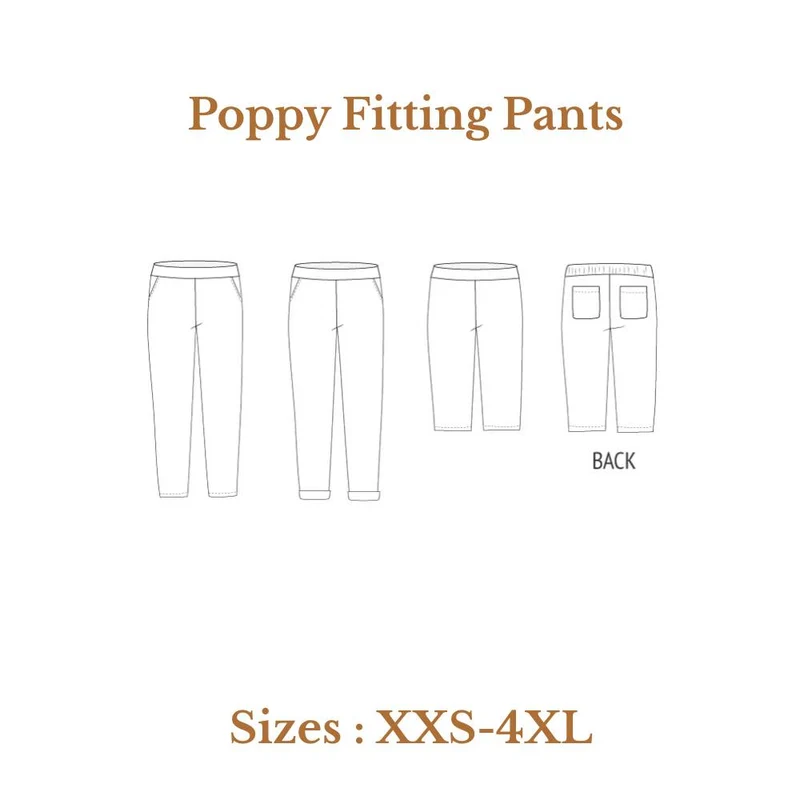 Patron de couture PDF | Pantalon Poppy | SINCLAIR