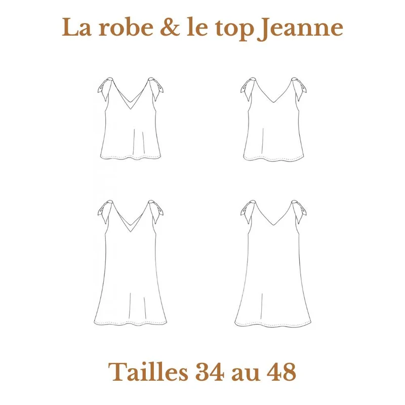 Patron de couture PDF | Robe et haut Jeanne | Cha'coud | BILINGUE (FR/EN)