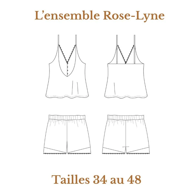 PATRON DE COUTURE PDF | Top Rose & Short Lyne | Cha’Coud | FRANÇAIS SEULEMENT