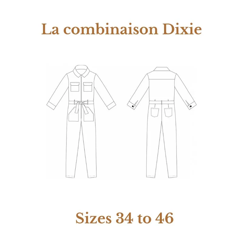 PATRON DE COUTURE PDF | La Combinaison Dixie | Cha'Coud | Français Seulement