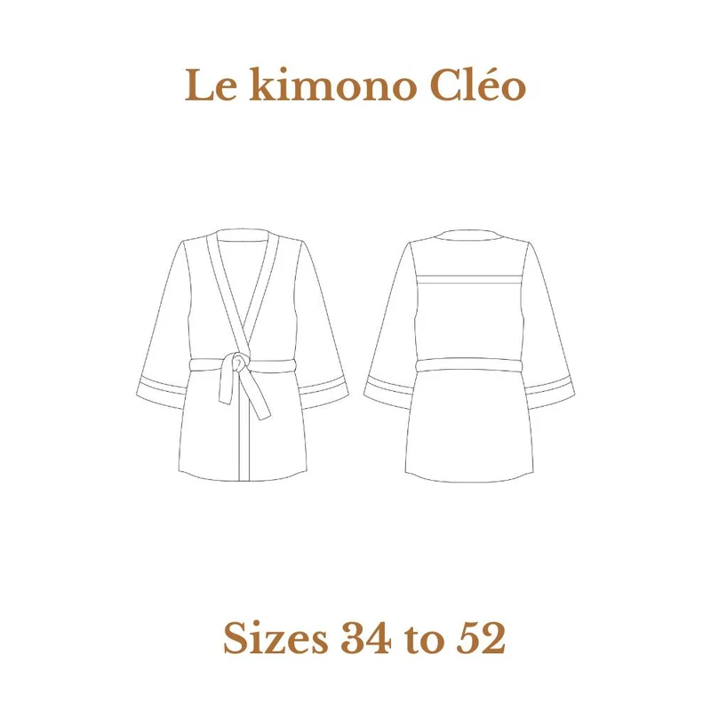 Patron de couture PDF | Le Kimono Cléo | Cha'Coud | Version française uniquement