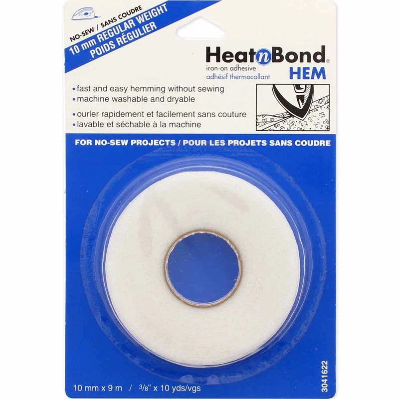 HeatnBond | Ruban thermocollant pour ourlet | Épaisseur Standard | 10 mm x 9 m