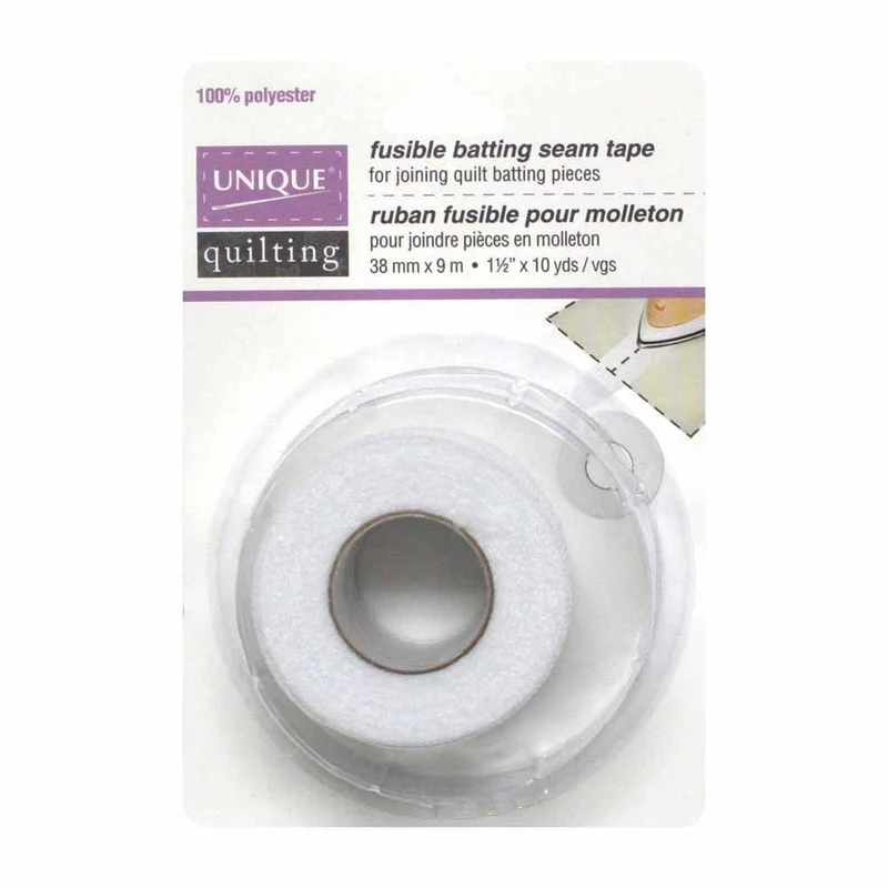 UNIQUE | Bande thermocollante pour coutures de molleton | 38 mm x 9 m | Ruban pour joindre le molleton de courtepointe