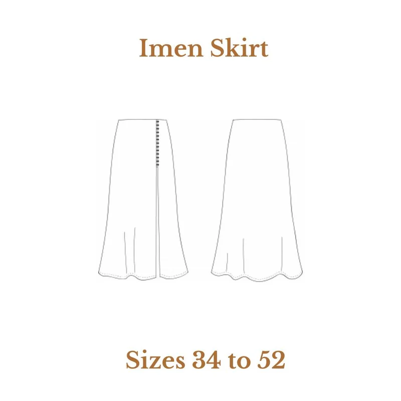 Patron de couture PDF | Jupe Imen | Cha'Coud | Bilingue (FR/EN)