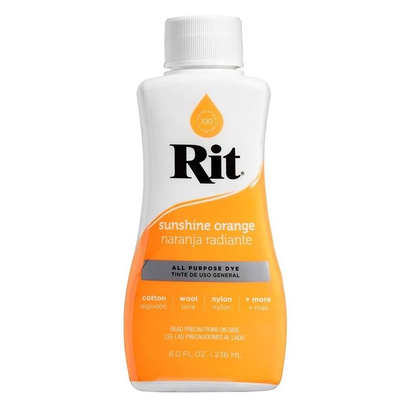 RIT All Purpose | Teinture liquide tout usage | Naranja Radiante | 236 ml (8 oz)