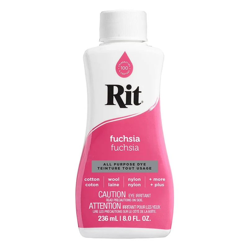 RIT All Purpose | Teinture liquide tout usage | Fuchsia | 236 ml (8 oz)