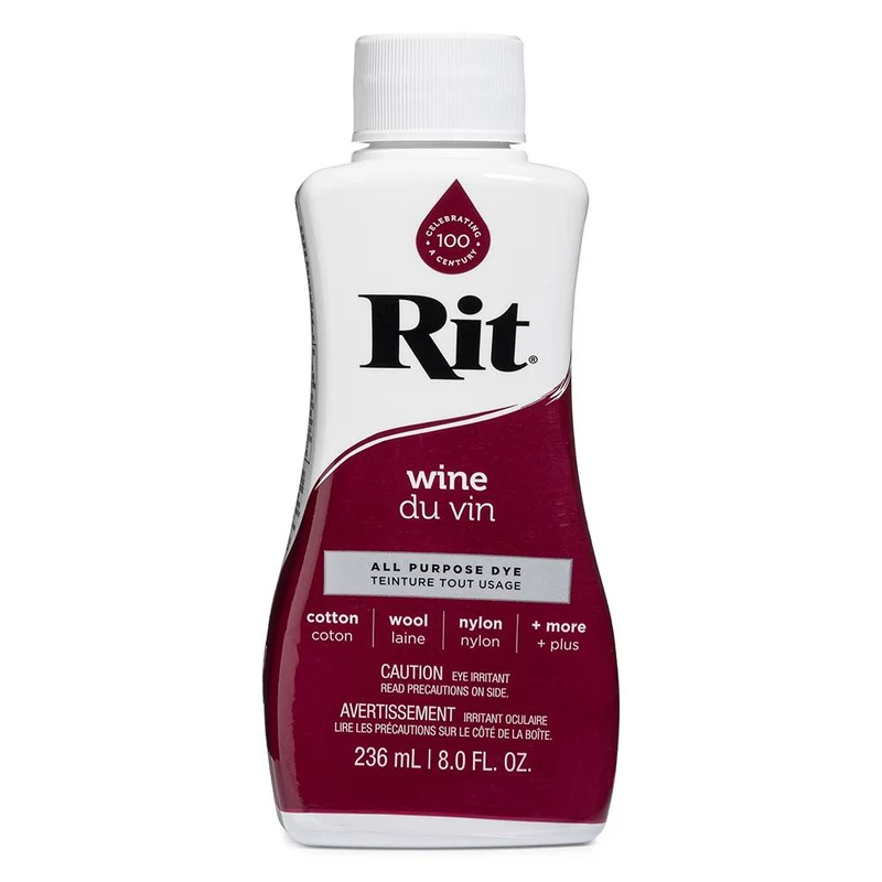 RIT All Purpose | Teinture liquide tout usage | Du Vin | 236 ml (8 oz)