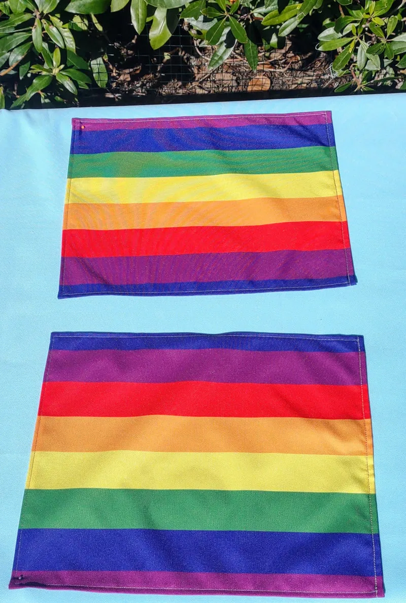Rainbow Garden Table Set – Tablecloth, 4 Cushion Covers and Place mats | Perfect for Garden Parties, Weddings & Kids' Events