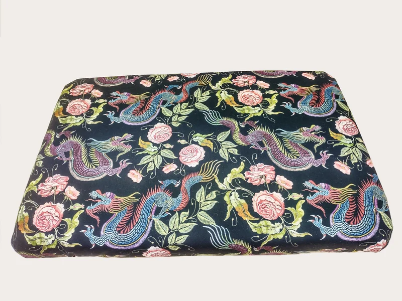 Dragons Footstool Pouffe Ottoman with Black Legs 5 patterns to choose