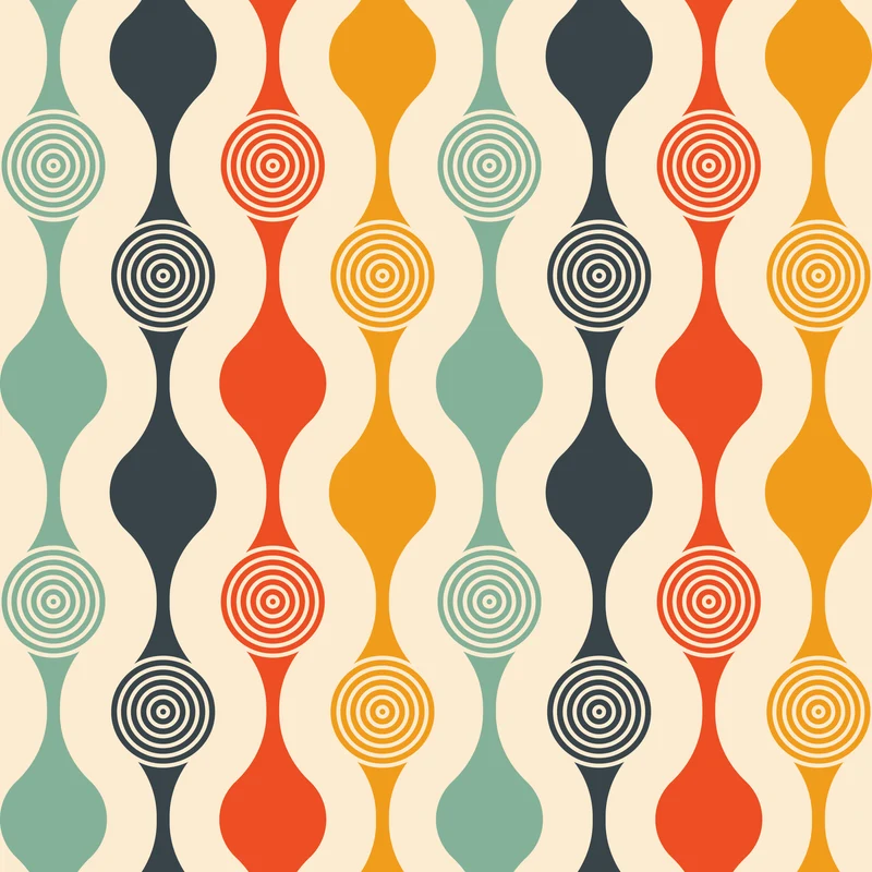 60s 70s Retro Cotton