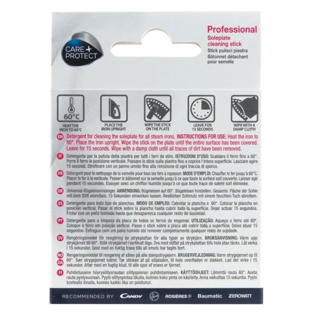 Accessoire - Nettoyant fer à repasser CARE+PROTECT, Spécial semelles, 2 bâtonnets - CDS9602 - 35601790