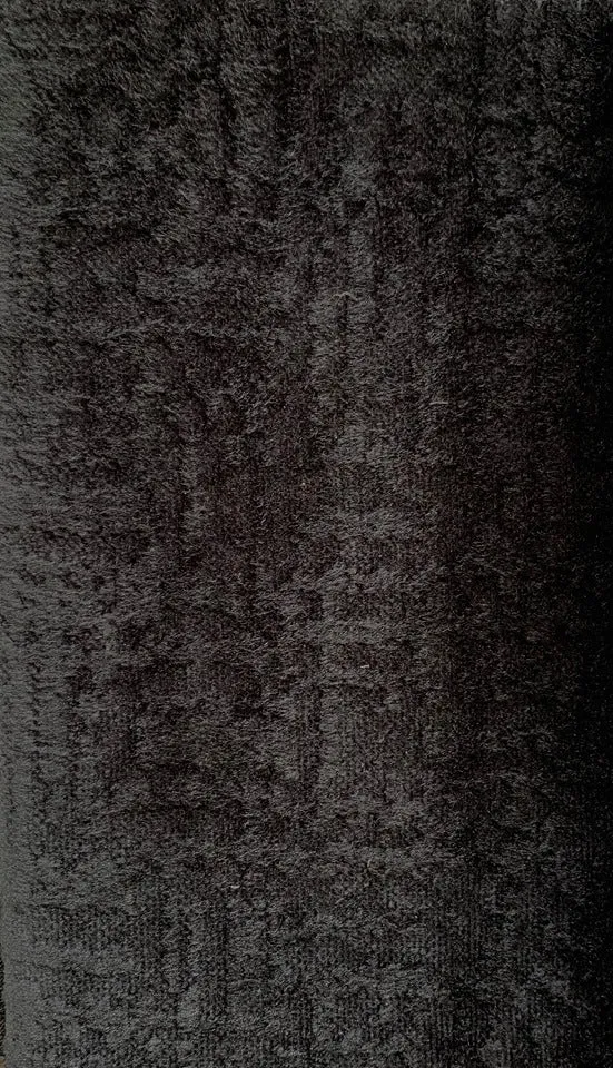Textued Black Linen Velvet
