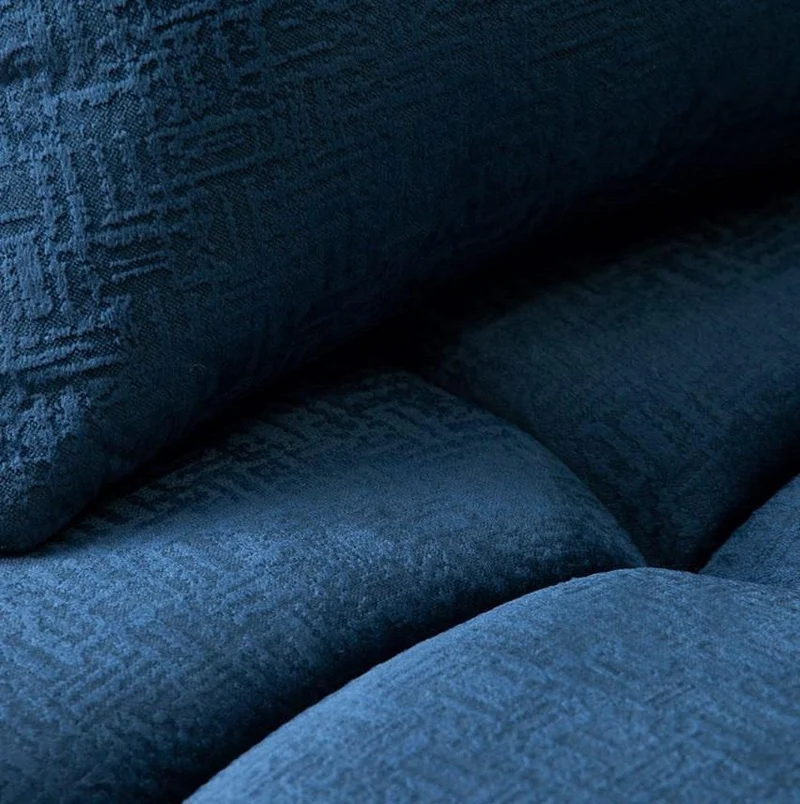Textued Teal Linen Velvet