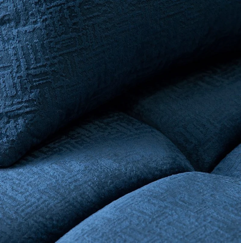 Textued Navy Linen Velvet