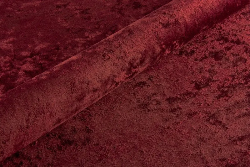 Long Pile Red Wine Velvet