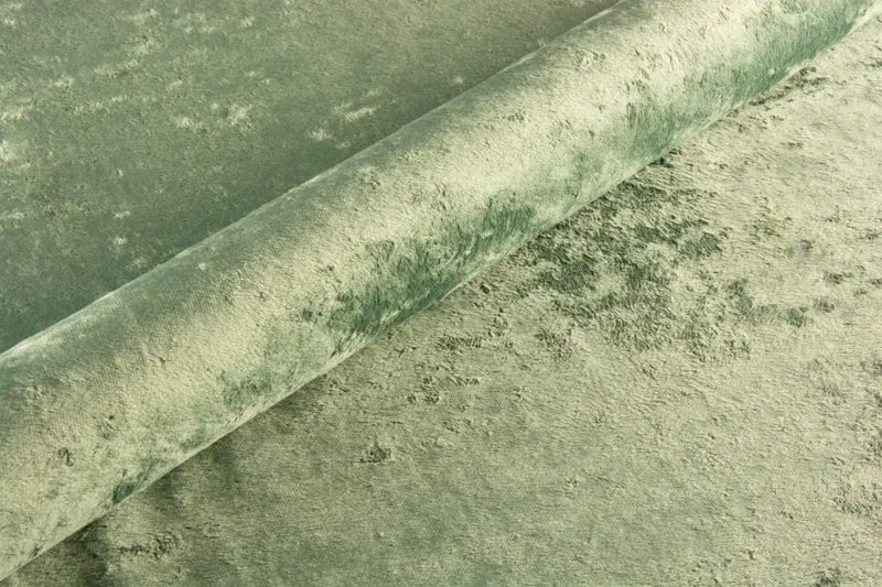 Long Pile Pastel Green Velvet