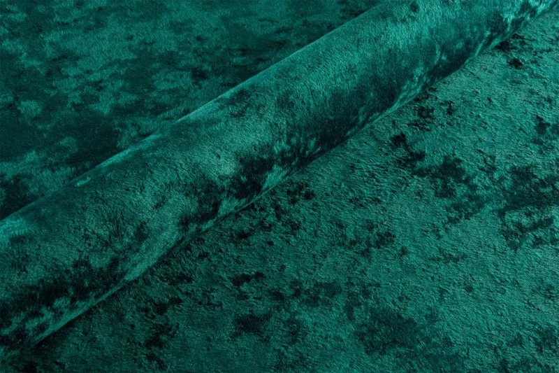 Long Pile Dark Teal Velvet