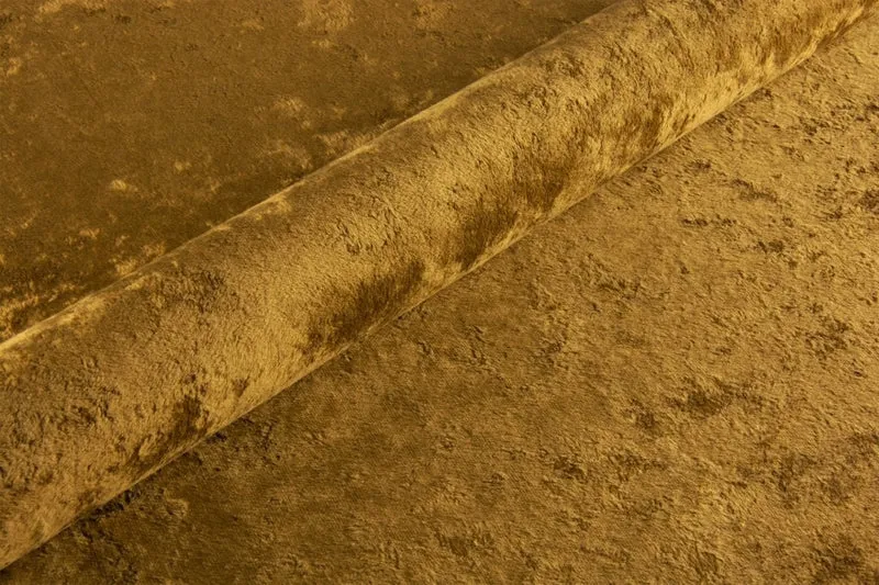 Long Pile Mustard Yellow Velvet