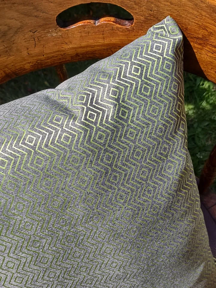 Luxury Embroidered Green Outdoor Fabric