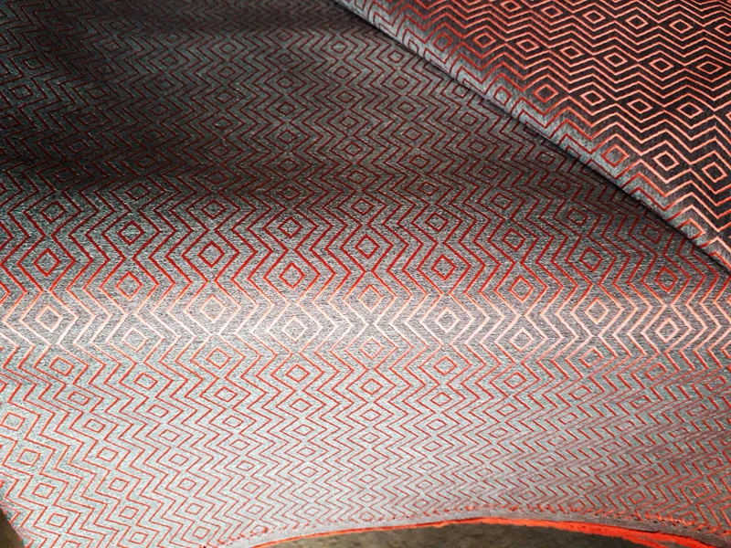 Luxury Embroidered Orange Fabric