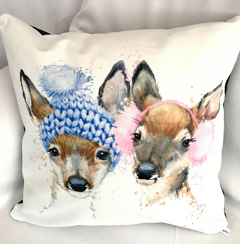 Winter Doe White Pillowcase 45x45cm