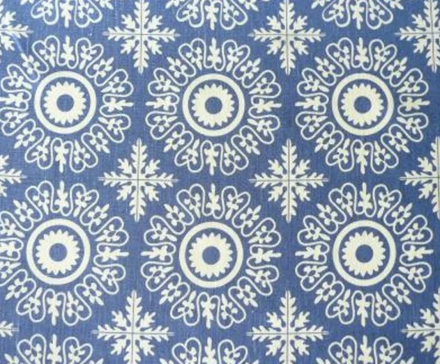 Blue Mosaic Cotton