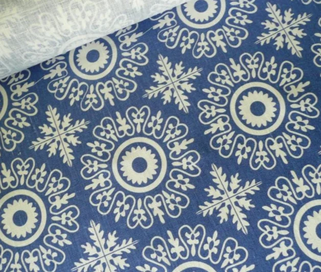 Blue Mosaic Cotton
