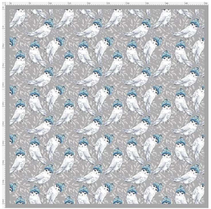Winter Owls Cotton