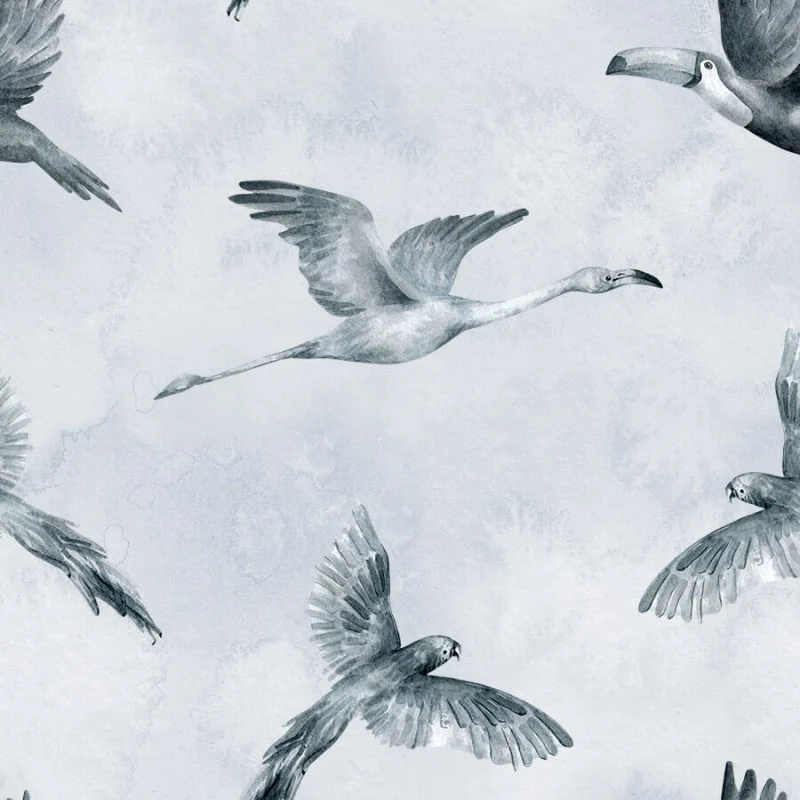 Silver Birds Cotton