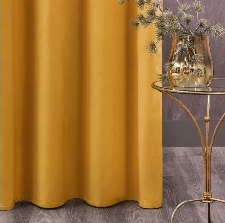 Mustard Yellow Shiny Velvet