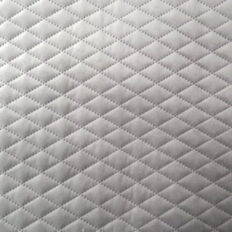 Diamonds Quilted Grey Velvet