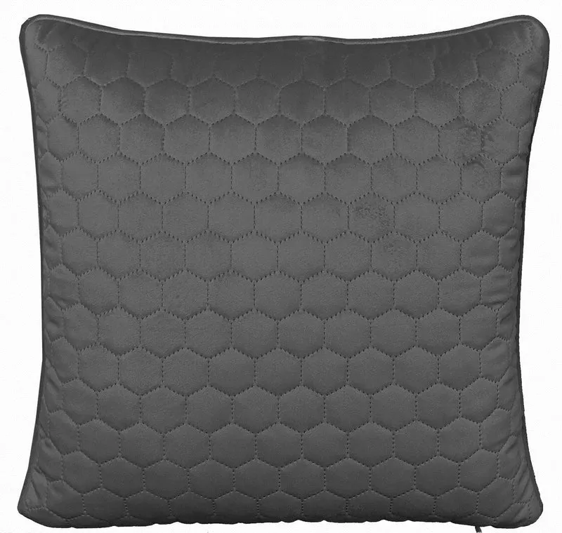 Luxury Dark Grey Quilted Pillowcase 40x40cm+ Zippered