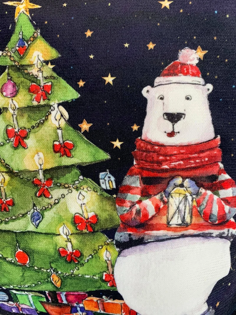 Snowman Luxury Velvet Pillow Cover 45x45cm Zippered Christmas Gift