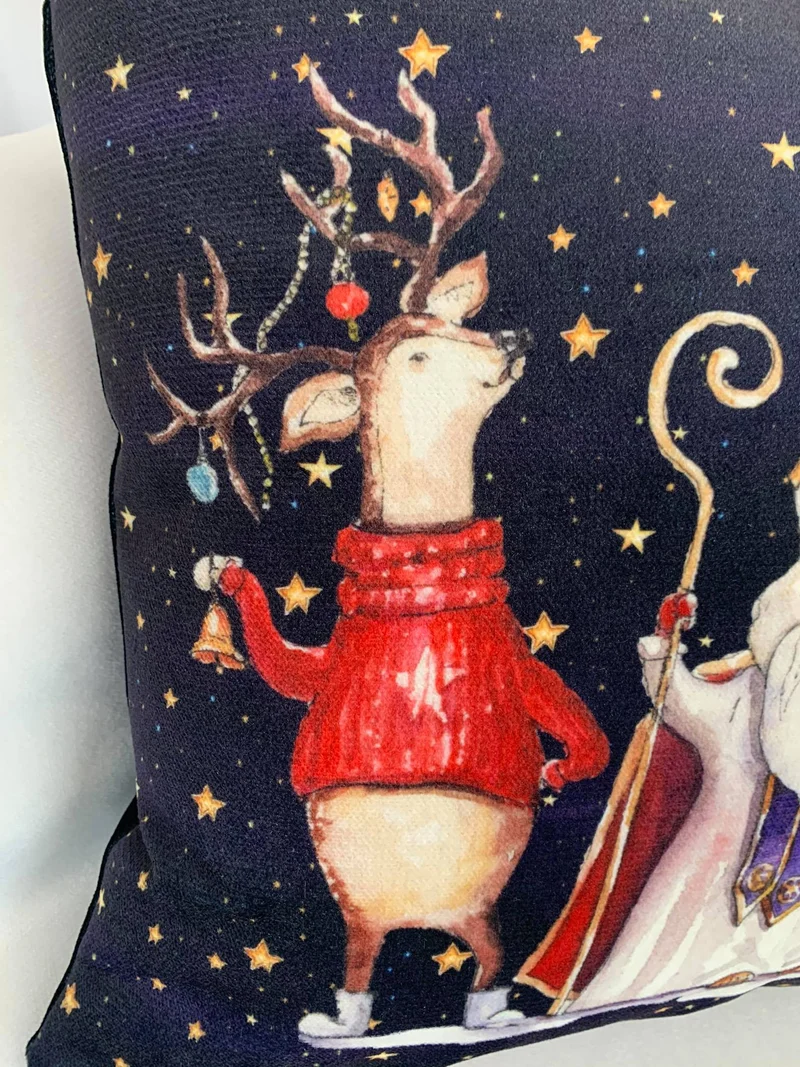 Christmas Luxury Velvet Pillow Covers Pillowcase 45x45cm