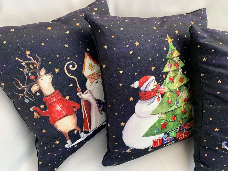 Christmas Luxury Velvet Pillow Covers Pillowcase 45x45cm