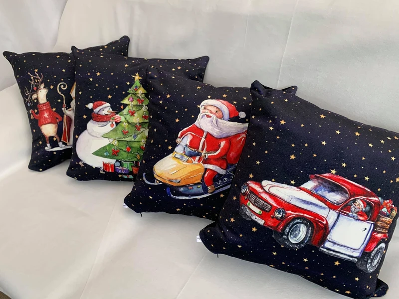 Christmas Luxury Velvet Pillow Covers Pillowcase 45x45cm