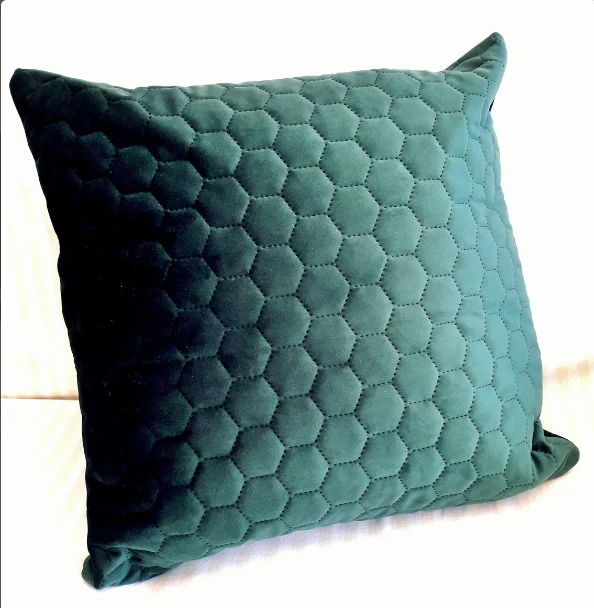 Luxury Green Quilted Pillowcase 40x40cm+ Zippered