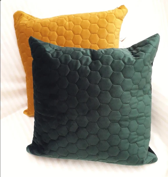 Luxury Green Quilted Pillowcase 40x40cm+ Zippered