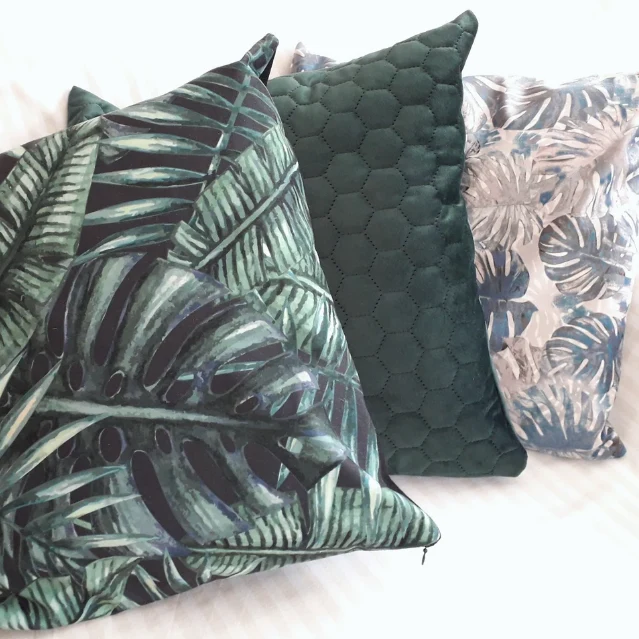 Luxury Green Quilted Pillowcase 40x40cm+ Zippered