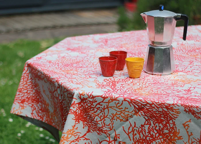 NAPPE ENDUITE "CORAIL" - Rouge orange