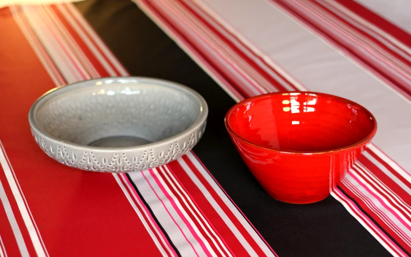 NAPPE ENDUITE "PAMPELUNE" - Rouge et noir