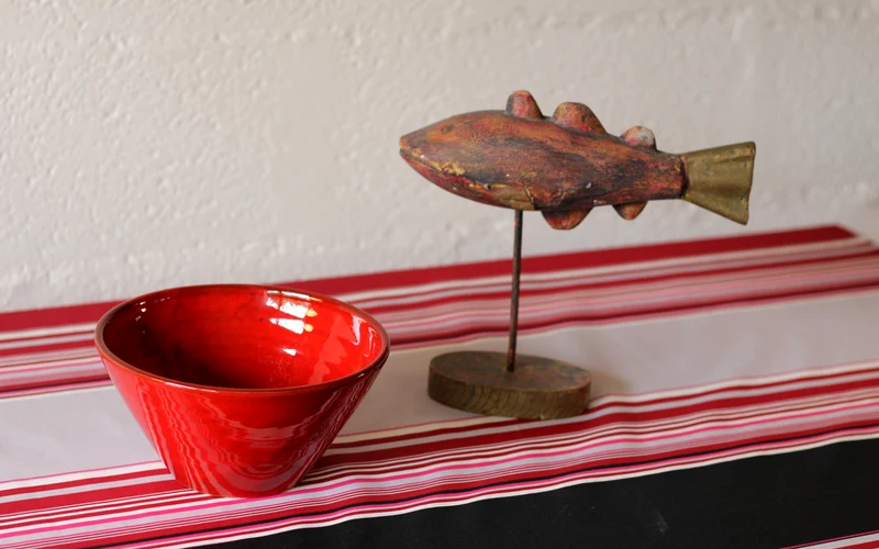 NAPPE ENDUITE "PAMPELUNE" - Rouge et noir
