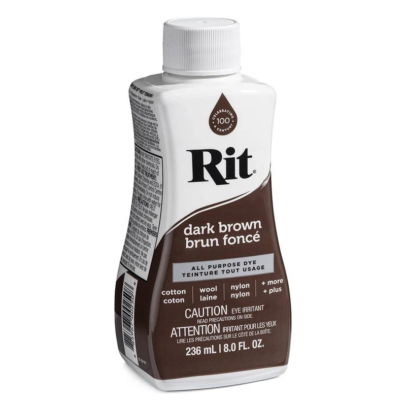 RIT All Purpose | Teinture liquide tout usage | Brun Foncé | 236 ml (8 oz)
