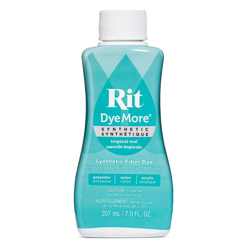 Rit DyeMore – Teinture pour tissus synthétiques | Sarcelle Tropicale | 207 ml (7 oz)