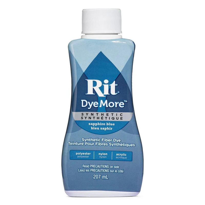 Rit DyeMore – Teinture pour tissus synthétiques | Bleu Saphir | 207 ml (7 oz)